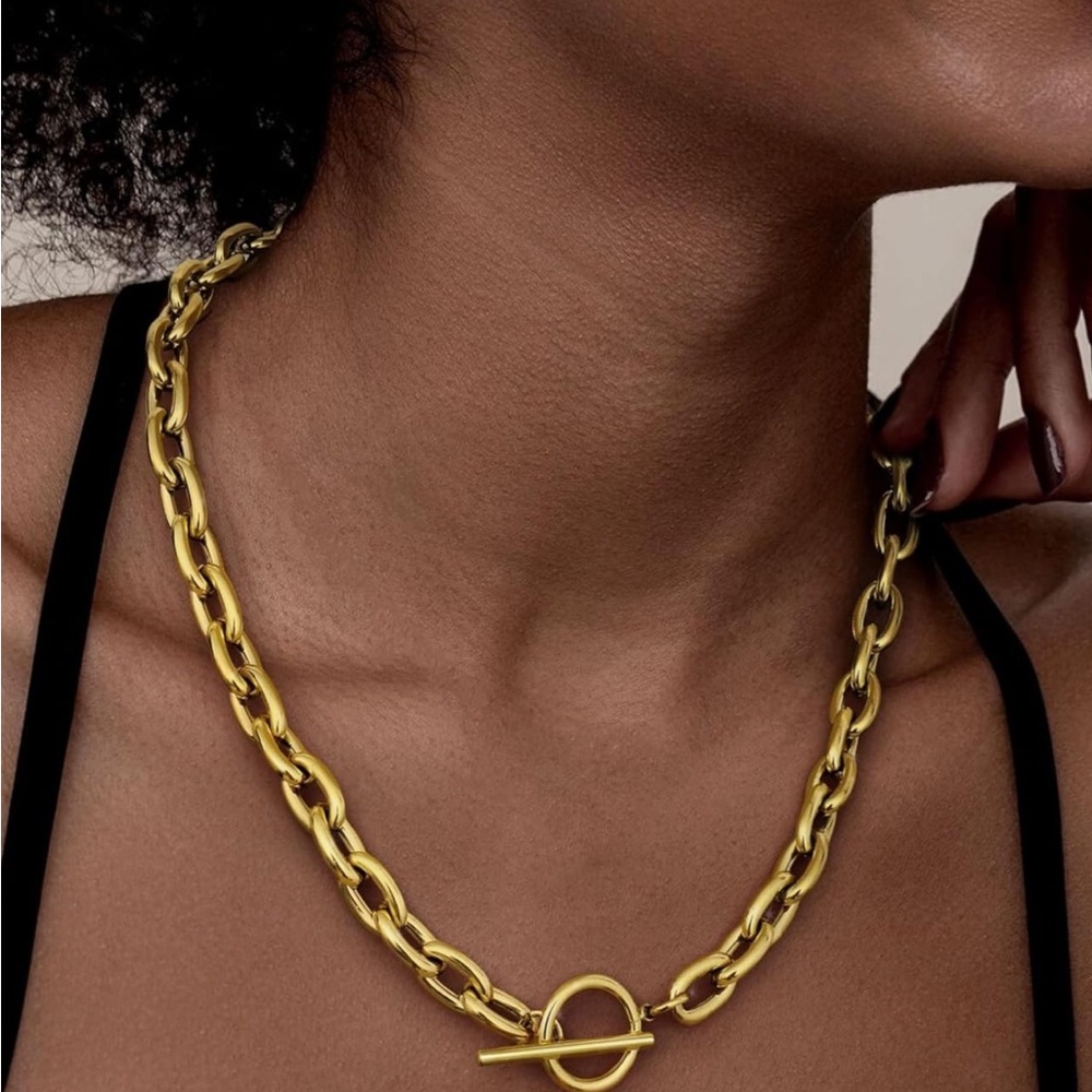 Gold Chain Necklace 18k Gold Plated High Quality and Non Tarnish